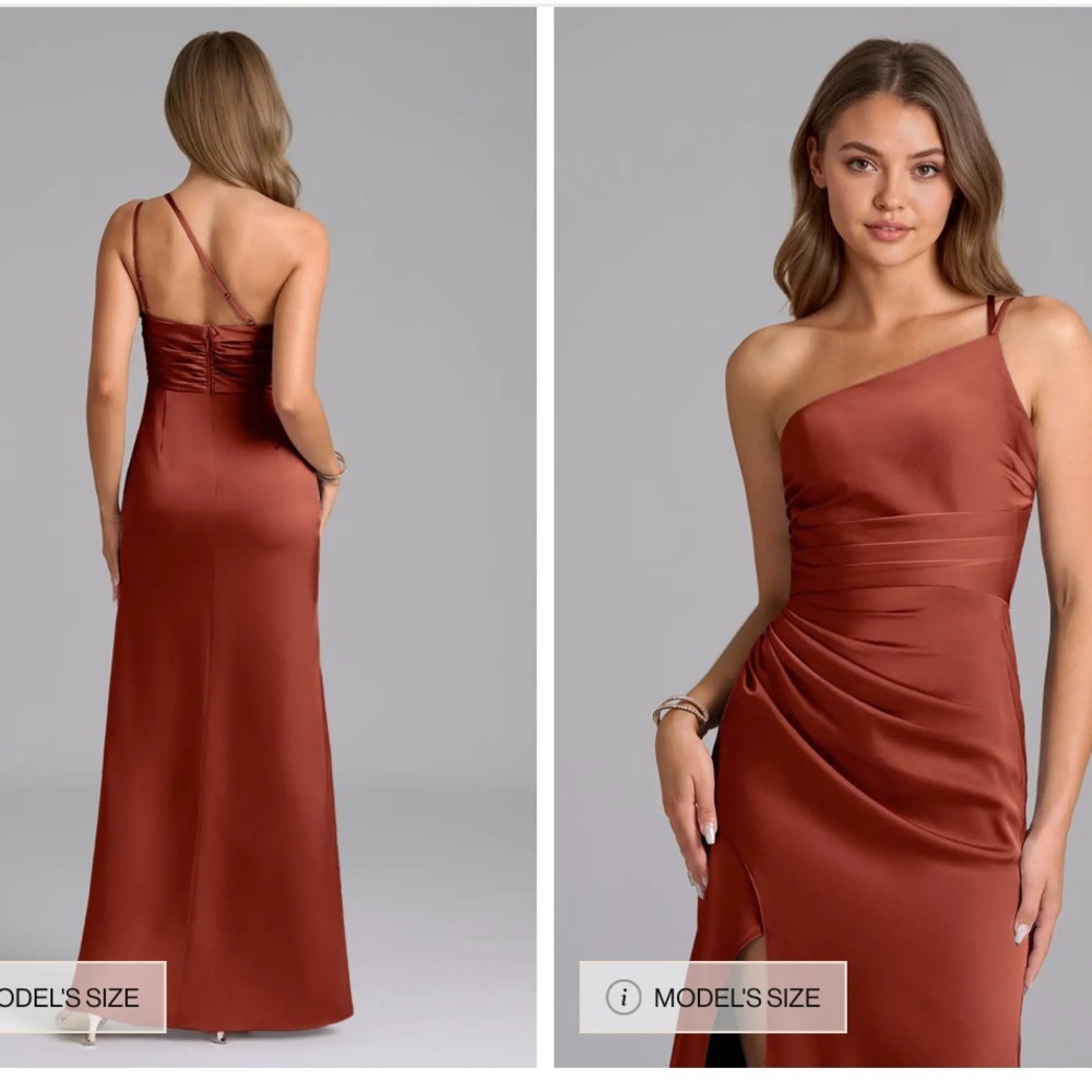 Azazie Eren terracotta dress size 6